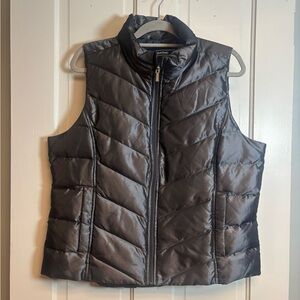 Lands' End Silver Down Filled Puffer Vest | Excellent Condition